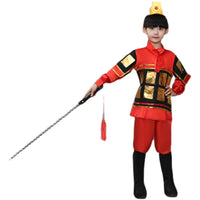 Kids Chinese Hanfu Soldier Costume for Stage Performance