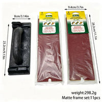 Handheld Sandpaper Holder Set with 11 Sanding Sheets for Wall Polishing and Manual Grinding