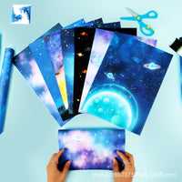 A4 Starry Sky Patterned Origami Paper for Crafts and DIY Projects