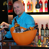 8L Wavy Clear PS Ice Bucket for Bar KTV Parties