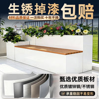 Outdoor Patio Stainless Steel Planter Box Raised Garden Bed for Yard Balcony Rooftop Landscaping