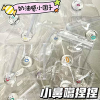 Cartoon Mini Squeeze Toy, Transparent Slime Ball, Cream Mud Pinch Toy for Kids, Stress Relief Fidget Toy