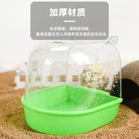 External Bird Bath Tub for Parrots and Small Birds, Cage Mounted Shower Toy