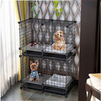 Iron Mesh Cat Cage for Sunbathing and Anti-Fungal Protection, Portable Pet Enclosure for Small Cats