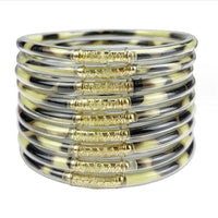 9-Layer Glitter Jelly Bangles Silicone Bracelet for Women