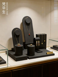 Premium Black Jewelry Display Stands for Rings, Earrings, Necklaces, and Bracelets