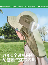 KK Tree Kids UPF 50+ Sun Protection Hat Wide Brim UV Shield for Boys & Girls