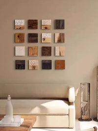 Japanese Wabi-Sabi Style Wood Carving Wall Art for Living Room and Bedroom