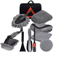Car Detailing Brush Set - 10-Piece Automotive Cleaning Kit for Interior and Exterior