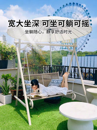 Purple Leaf Wisteria Swing Outdoor Courtyard Hammock Garden Balcony Home Swing Chair Hanging Chair