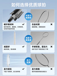 Asian Games Badminton Racket Official Full Carbon Fiber Ultralight Durable Professional Single/Double Racket Set