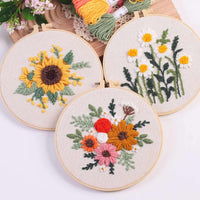 DIY Punch Needle Embroidery Kit for Beginners with Floral Patterns
