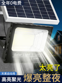 Solar Powered Outdoor LED Flood Light with Remote Control for Yard, Patio, and Garden