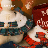 Classic Scottish Plaid Pet Scarf for Dogs and Cats - Lambswool Check Scarf for Christmas & New Year