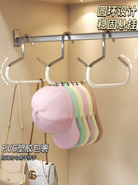 Hat Organizer Rack for Closet Door Wall, No-Drill Hat Hanger with Strong Bearing Capacity, Arc Design for Baseball Caps