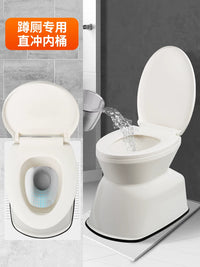 Foldable Commode Chair for Elderly, Pregnant Women, and Squat Toilet Conversion