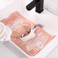 Foldable Silicone Laundry Washboard with Suction Cups for Home Use