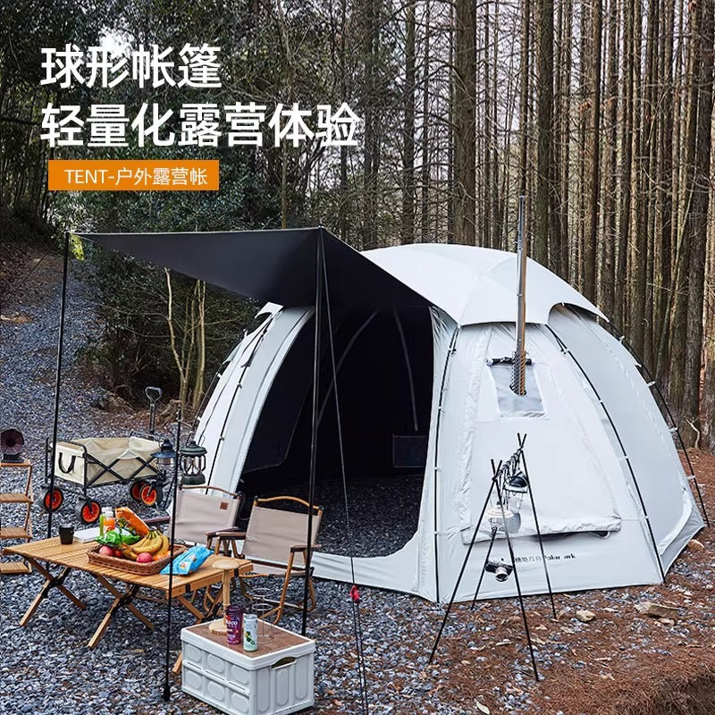 Hemispherical Car Tail Tent for Outdoor Camping and Shelter, TPU Rainproof Extension Tent
