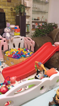 Kids' Indoor Slide with Straight and Wavy Chutes, 3-in-1 Toddler Play Slide for Home