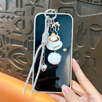 Ins Style Embossed Acrylic Coffee Keychain Bag Charm