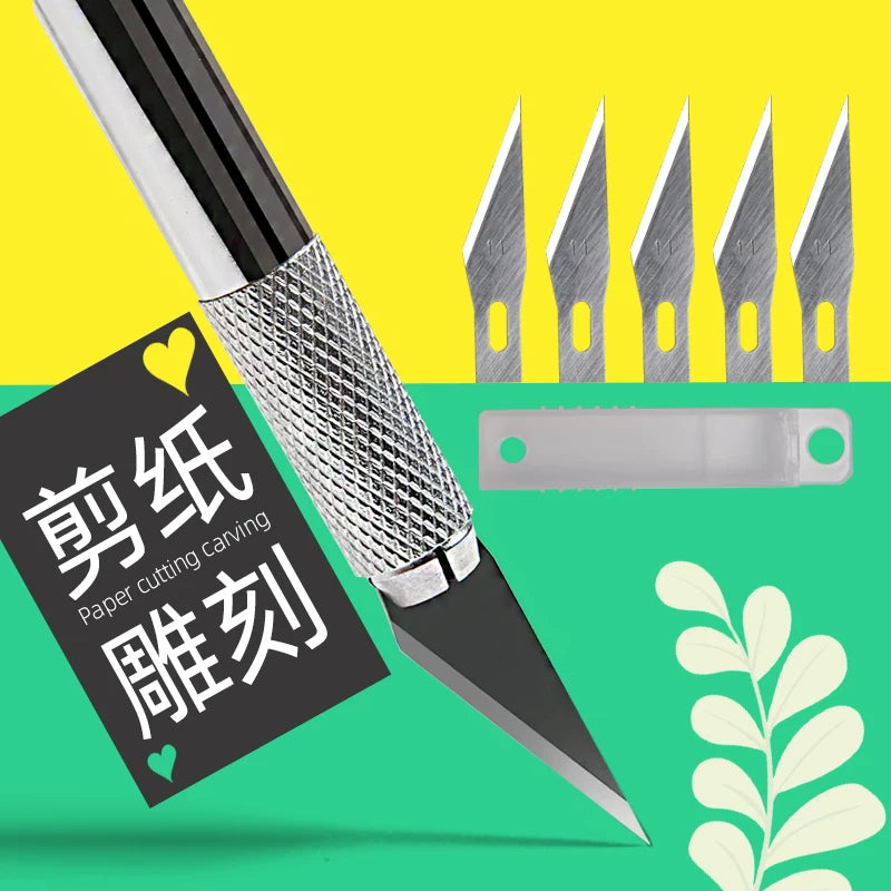 Precision Craft Knife Set with Blades and Cutting Mat for DIY Art and Model Making