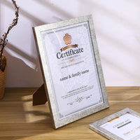 Premium A4/A3 Certificate Photo Frame for Awards and Diplomas, Gold/Silver Display Frame