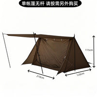 Outdoor Camping Tent Tarp 2-in-1 Shelter Lightweight Park Portable Beach Tent