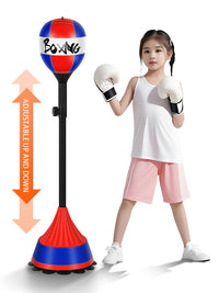 Freestanding Reflex Boxing Bag with Suction Cups for Adults and Kids