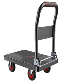 Foldable Platform Cart with Silent Wheels for Warehouse and Shopping, 550lb Capacity