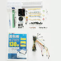 Entry-Level Breadboard Electronic Kit with 555 Integrated Circuit, 130 Examples Experiment Kit, Electronic DIY Parts