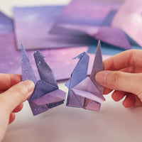 Origami Paper for Kids, Starry Sky Patterned Square Craft Paper for Cranes and Hearts