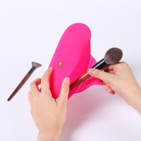 Silicone Makeup Brush Bag Portable Travel Cosmetic Organizer with Magnetic Closure