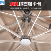 Outdoor Solar LED Patio Umbrella with Base for Garden Villa