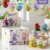 Compatible Building Blocks Flower Rose Crystal Ball Plant Set Educational Toy for Girls