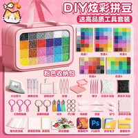 2.6mm Hama Perler Beads Kit with Storage Case and Iron, Complete Craft Set for Kids and Adults