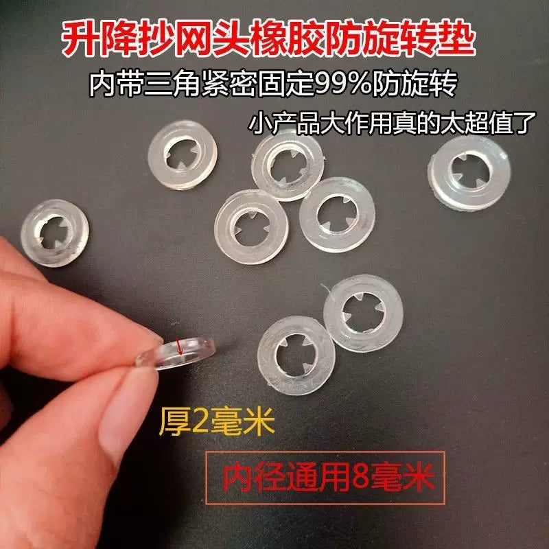Fishing Net Head Rubber Gasket 8mm Screw Anti-Rotation Pad for Landing Net Accessories