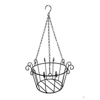 Wall-Mounted Iron Hanging Planter Basket for Balcony Garden