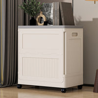 Foldable Home Storage Box with Wheels, Large Capacity Organizer for Clothes and Quilts, Plastic Wardrobe Storage Bin