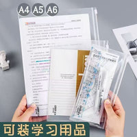 Transparent Exam Document Pouch A4/A5/A6 Frosted EVA for Students