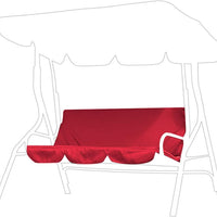 Waterproof 3-Seater Swing Seat Cushion Cover for Patio Garden Swings