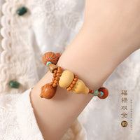 Zen-Inspired Gourd and Multi-Treasure Beaded Bracelet for Men and Women