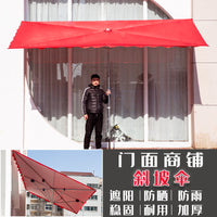 Commercial Slanted Outdoor Umbrella with Double-Layer Canopy for Patio and Stalls