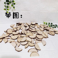 Half-Round Wood Slices for DIY Crafts, Painting, and Decorations