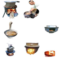 Outdoor Wood Gasification Stove Portable Camping Cooker