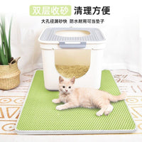 Double-Layer Cat Litter Mat, Waterproof & Anti-Tracking, Washable Litter Trapper for Pets