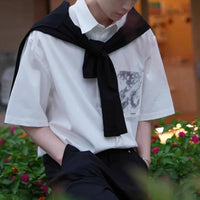 Unisex Knitted Shawl Poncho for Spring/Summer - Korean Style Versatile Cardigan