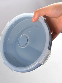 Collapsible Silicone Bowl with Lid, Portable Travel Food Container for Kids, Office, Outdoor, High Temperature Resistant