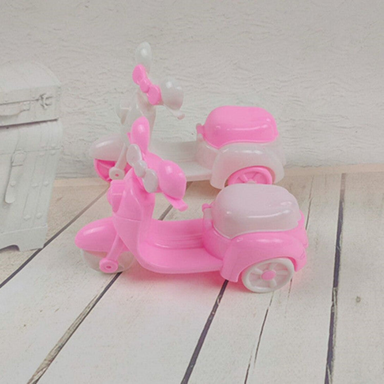 OB11 Dollhouse Miniature Pink Motorcycle Toy Accessory for 1/12 Scale Dolls