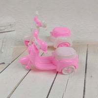 OB11 Dollhouse Miniature Pink Motorcycle Toy Accessory for 1/12 Scale Dolls