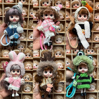 14cm Posable Doll Keychain Phone Bag Charm for Girls - Cute Collectible Figure Gift